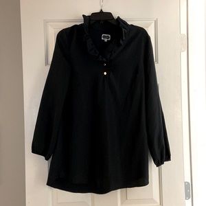 Black Ruffle Neck Mud Pie Tunic Small